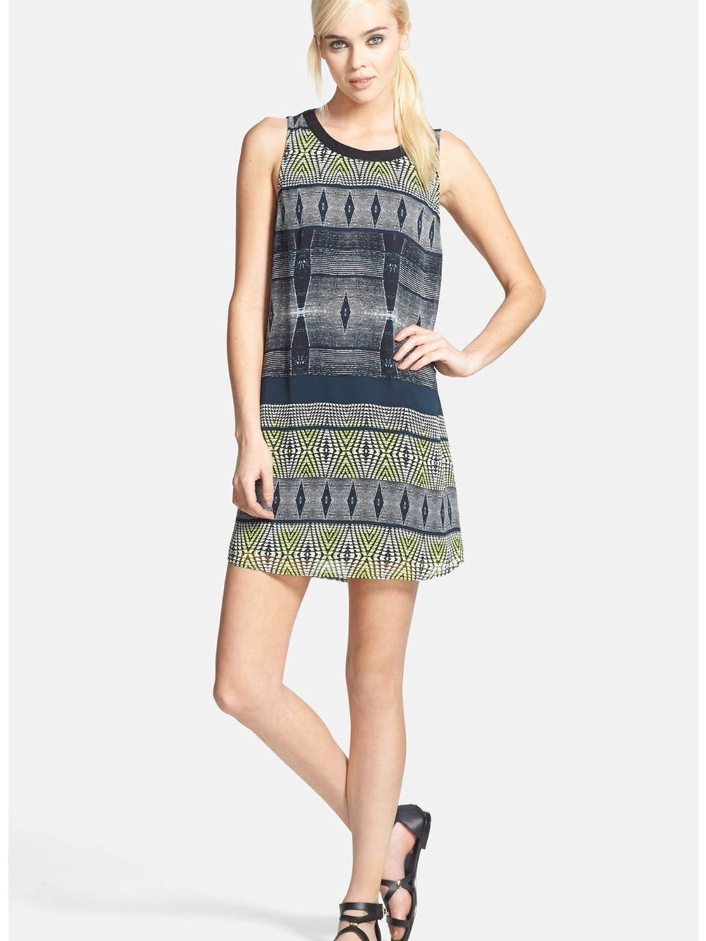 ASTR Layered Racerback Shift Dress